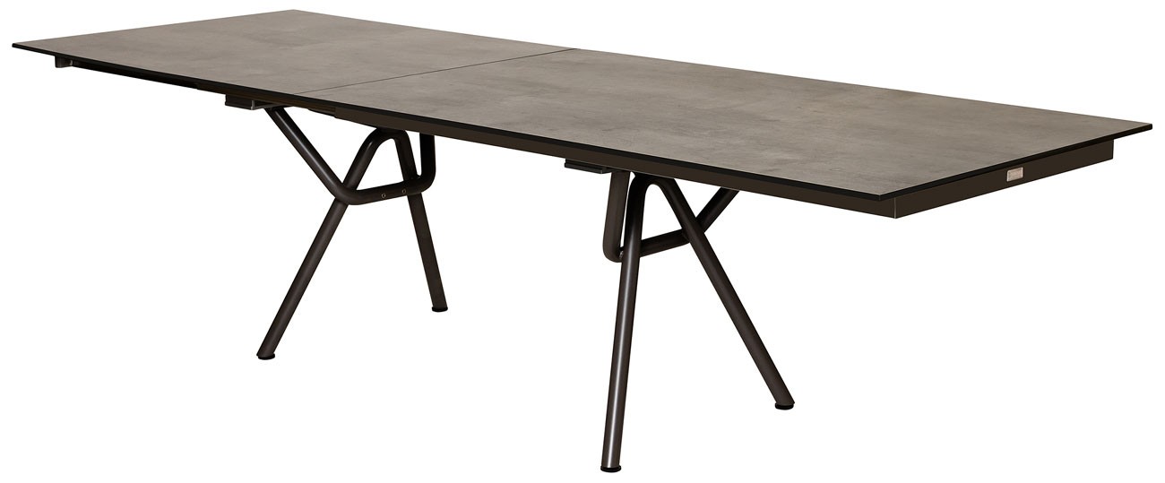 Karasek Synchron-Ausziehtisch Havanna Superior NEO 285 (165+60+60) x 95 cm oceanblau teco.STAR beton