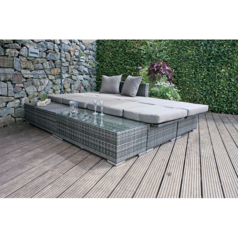 Sitzgruppe ALARA 4-teilig Kunststoffgeflecht/Aluminium
