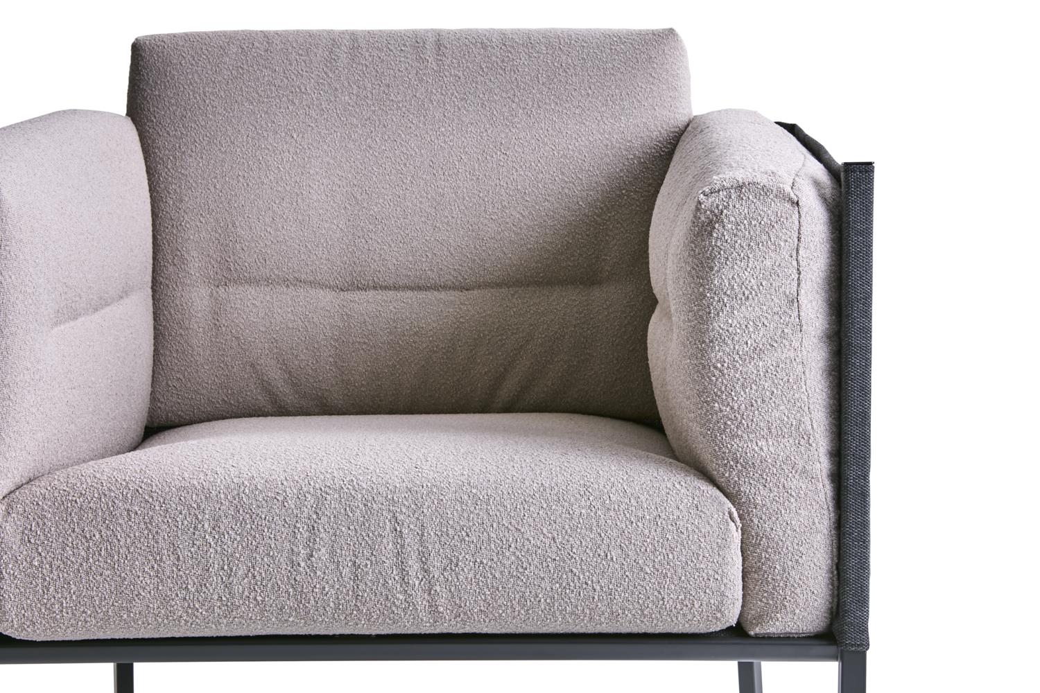 Brafab Lounge Sessel Delux Teddy Beige/Black