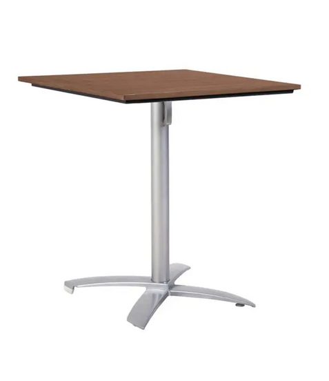 MBM Victory Tisch Tradition FUREMA sumatra 70×70 + Bistro Tischgestell Alu silber klappbar
