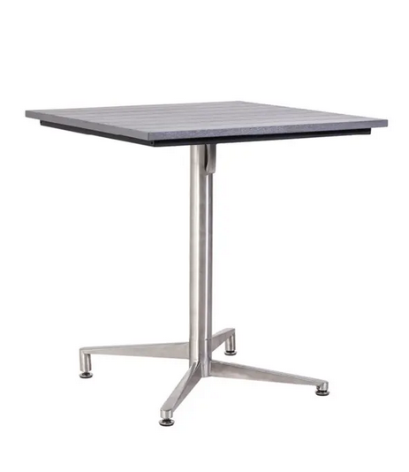 MBM Victory Tisch Tradition FUREMA stone grey 70×70 + Tischgestell Edelstahl klappbar