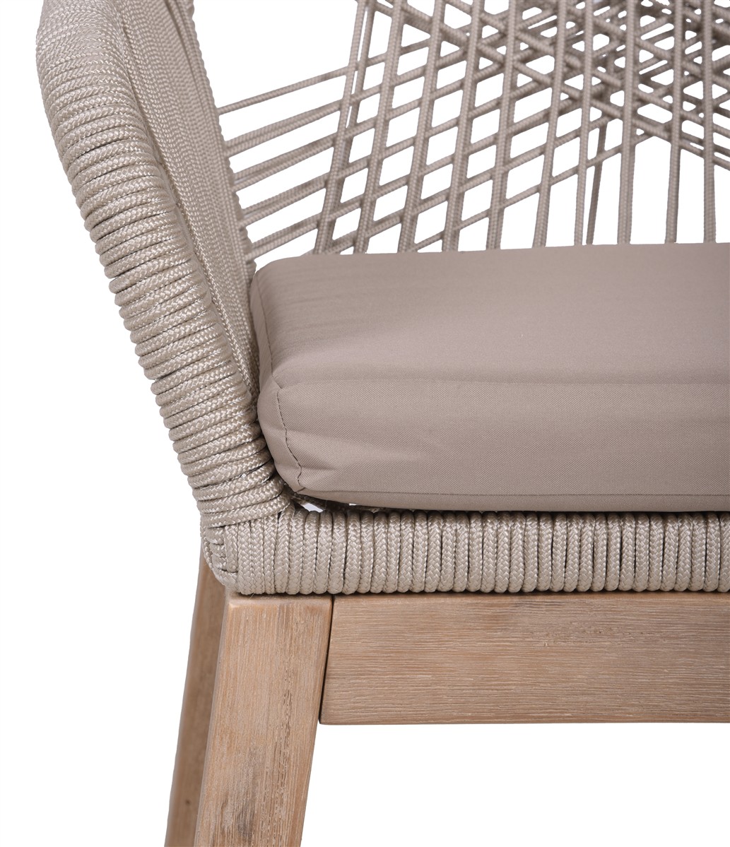 Parma Dining Set Akazie braun / brushed wash 5-teilig