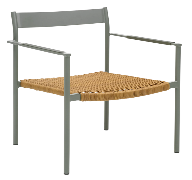 Brafab Lounge-Sessel DK Aluminium/Kunststoffgeflecht Dusty Green