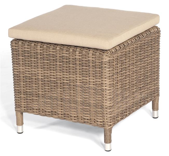 SonnenPartner Hocker Solares Kunststoffgeflecht rustic-stream