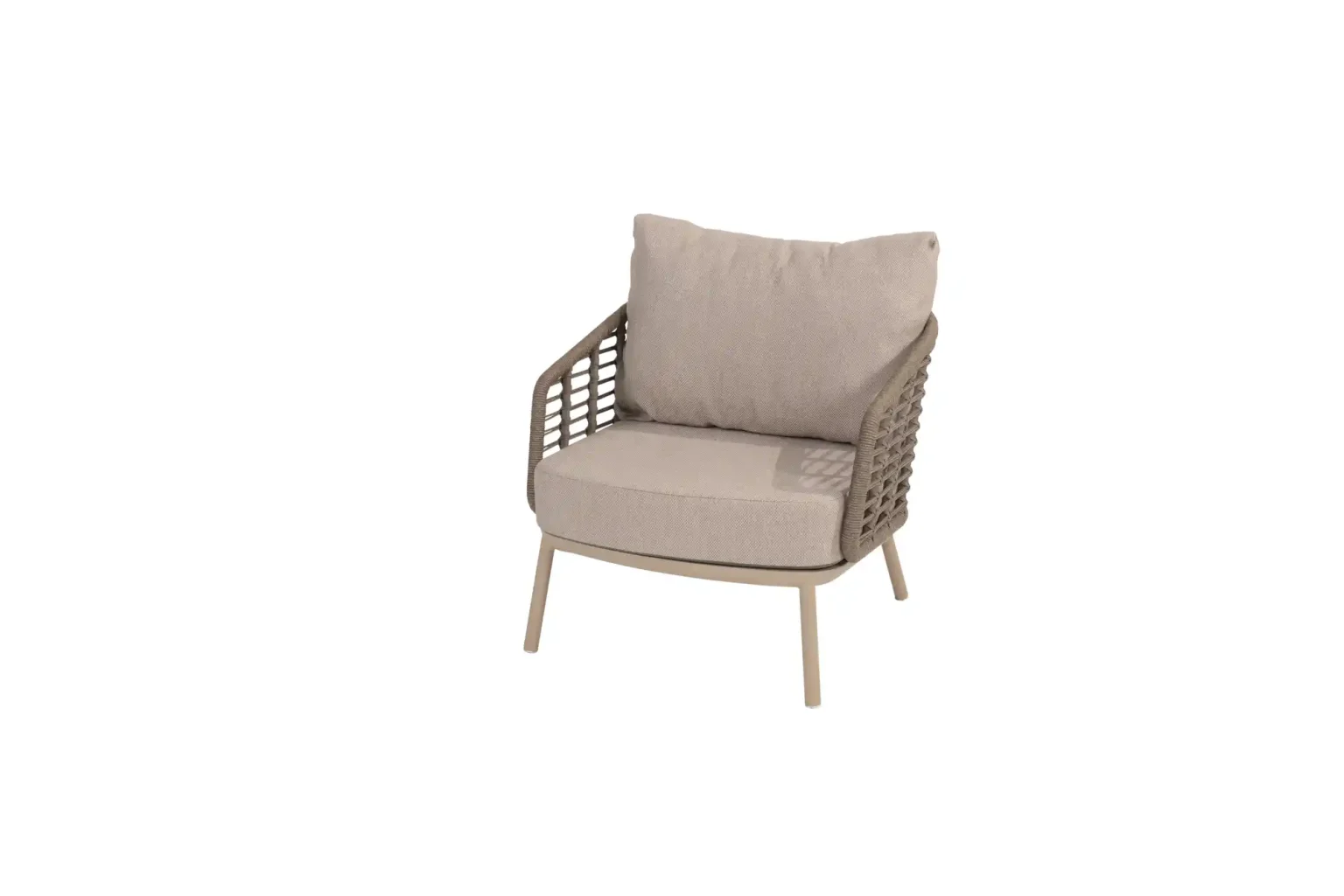 Taste by 4 Seasons Outdoor Puglia Living Sessel mit 2 Kissen Latte/Taupe