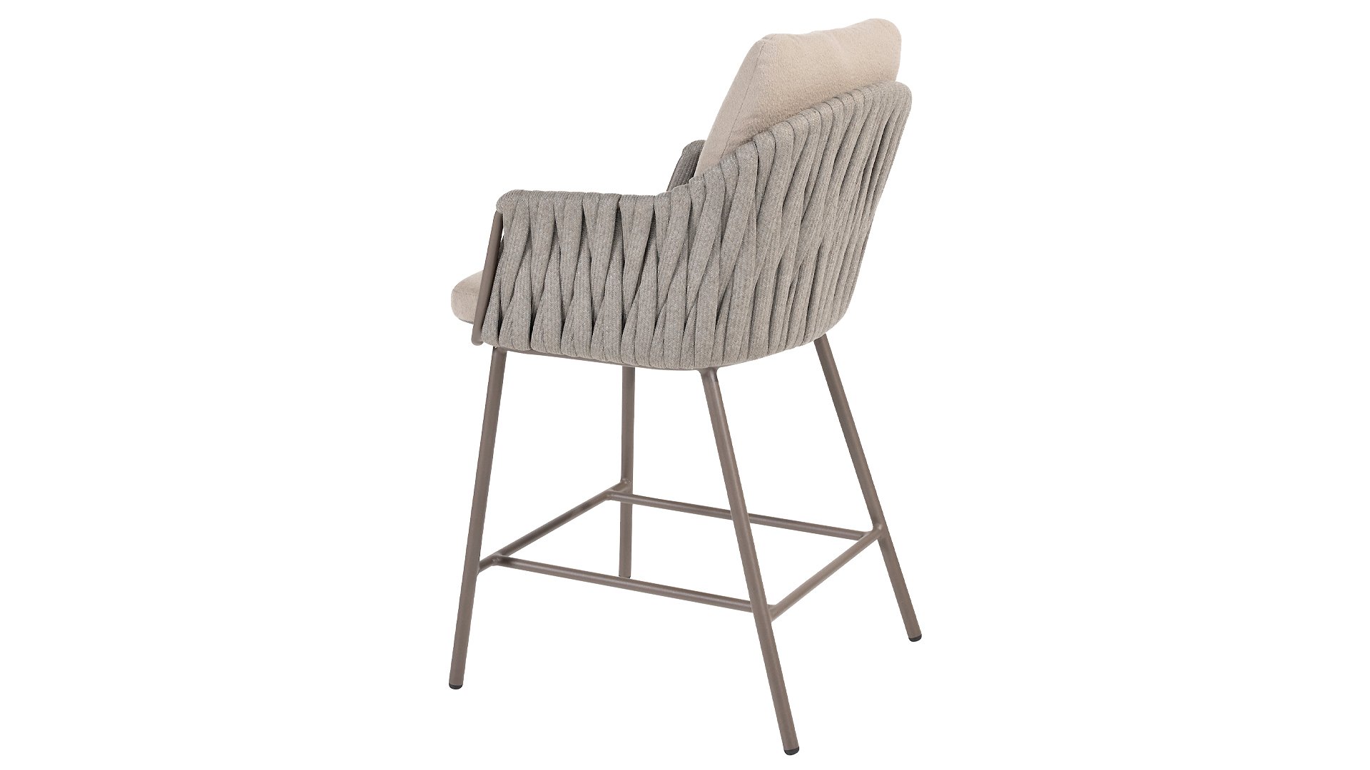 Taste by 4 Seasons Outdoor Cannes Dining Sessel High mit 2 Kissen Terre/grau