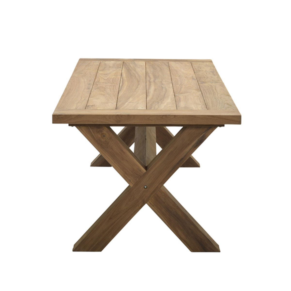 GARDEN Impressions Colombia Tisch 240x100xH77 cm natur Teak/Beine 12x12 cm