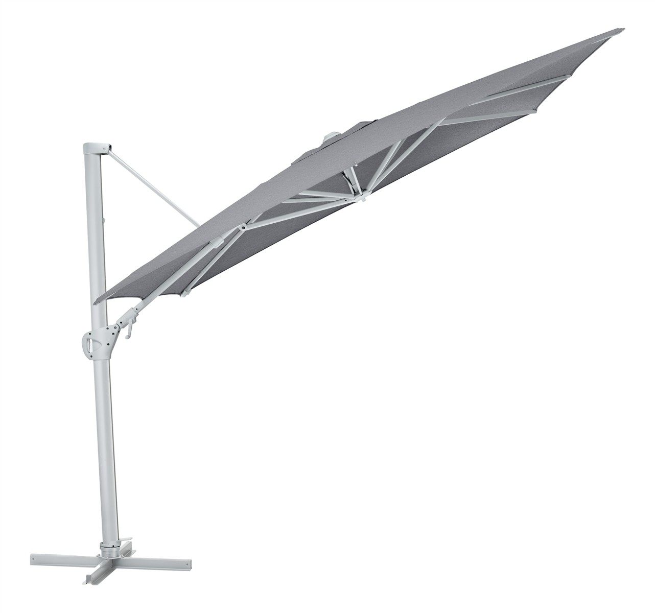 KETTLER Ampelschirm EASY-SWING 300 x 300 cm silber/grau meliert