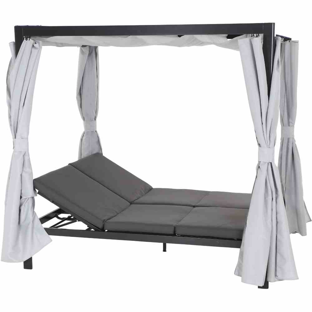 Siena Garden WAIKIKI Loungebett Aluminium anthrazit/hellgrau