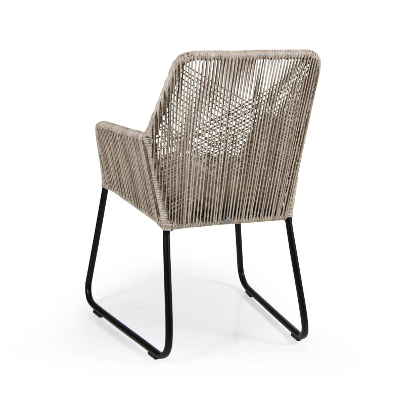 sitMobilia Allanis Dining Stuhl Geflecht Twisted Beige inkl. Kissen