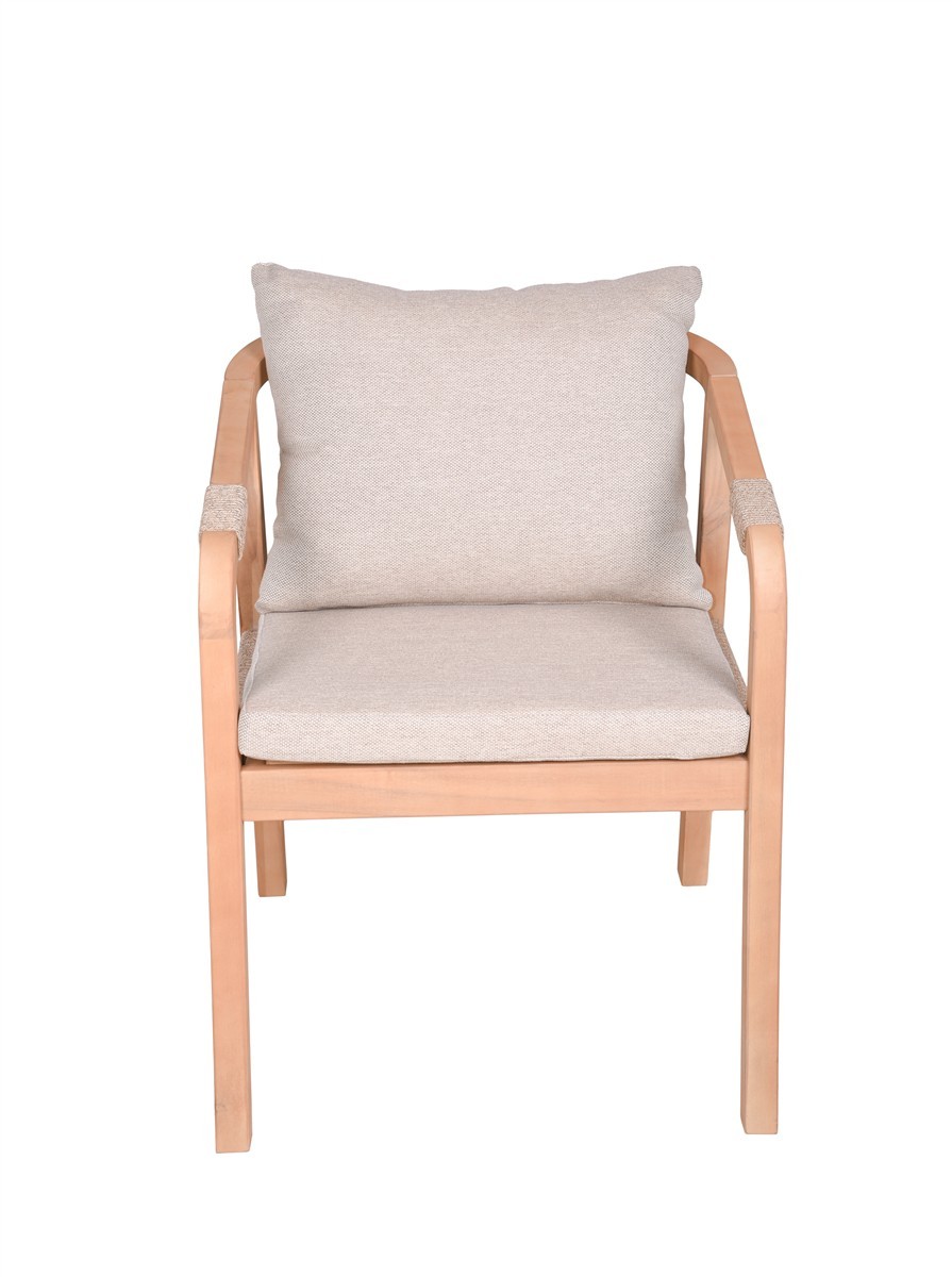 Bologna Dining Sessel Rope Akazie Teak-Optik hell