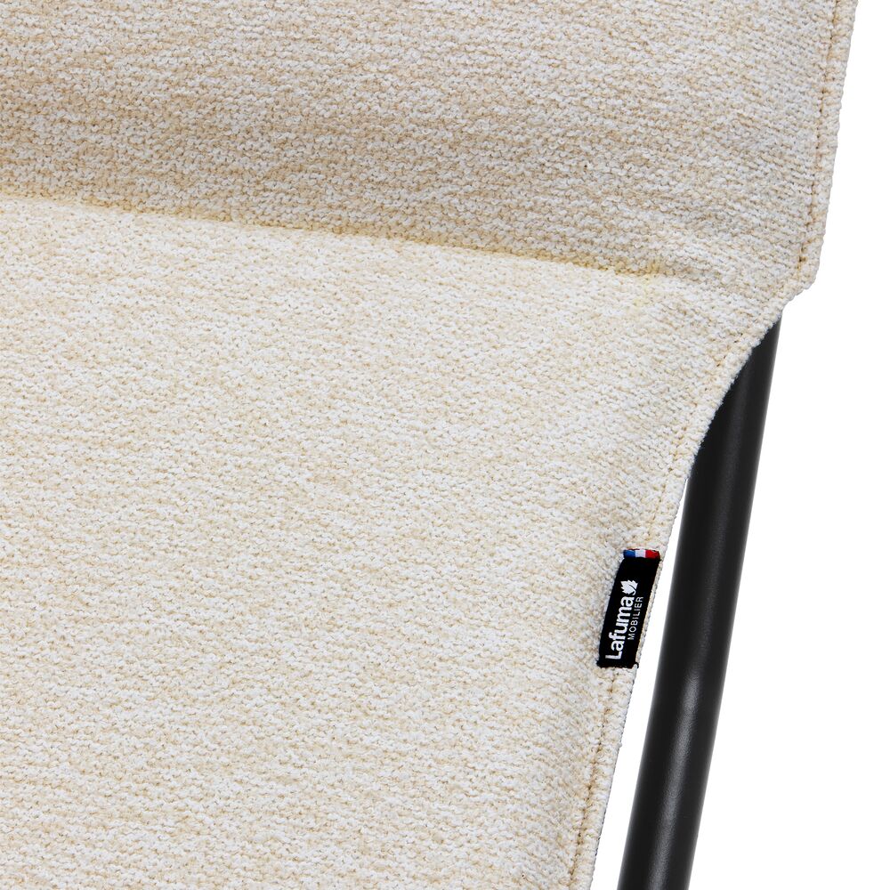 Lafuma Chaise Lounge NIKSEN Noir/Crème