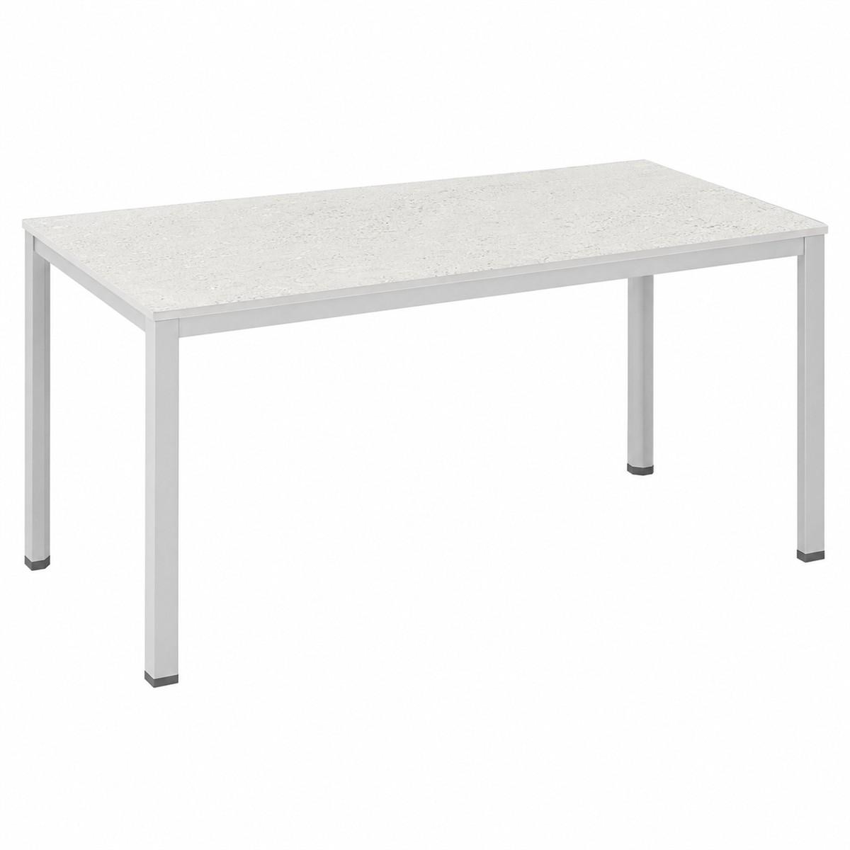 Kettler CIRRUS Stapelsessel silber/anthrazit-grau mit DEKTON Tisch 140x70 cm Beton weiß