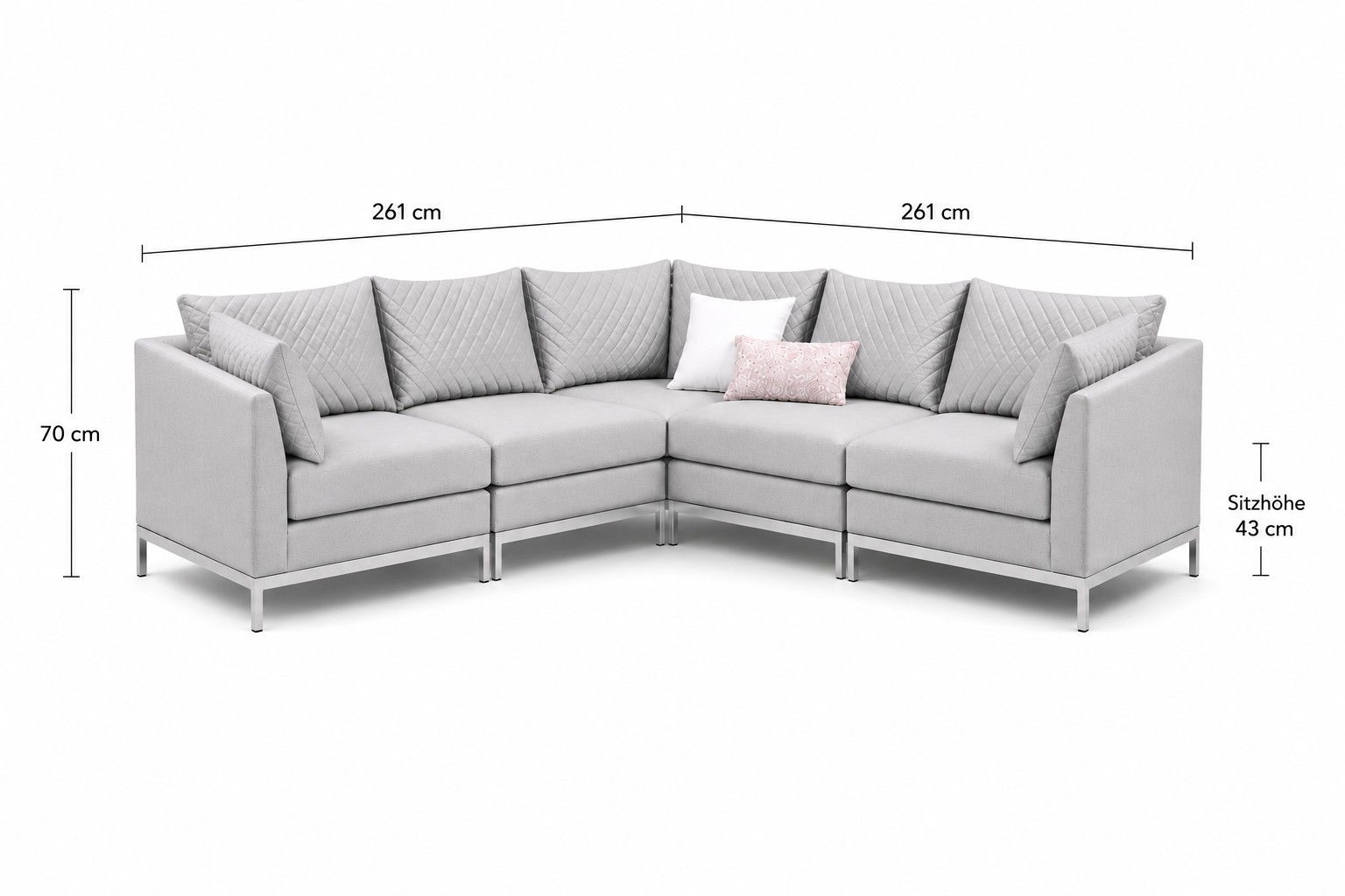 KETTLER Ego Modular SUNBRELLA Lounge-Set 5-teilig
