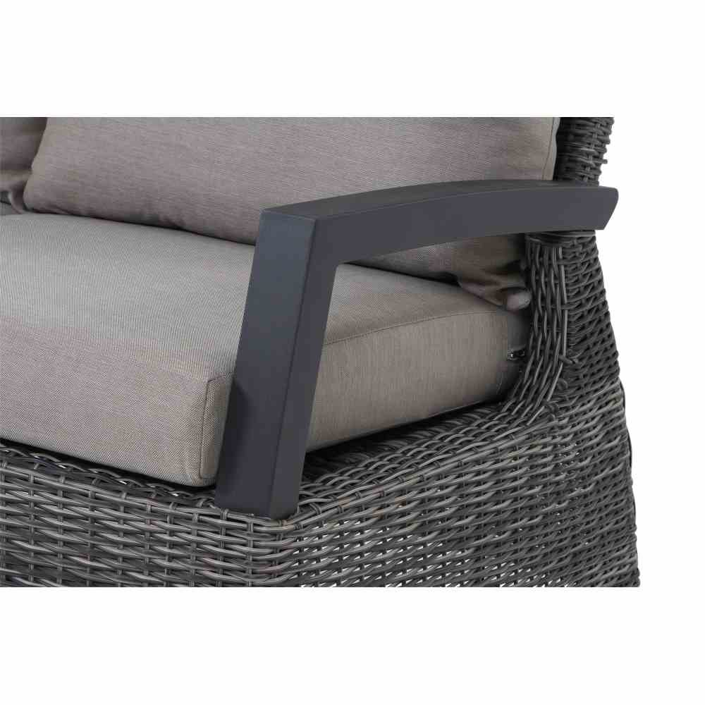 Siena Garden CORIDO LOUNGE Modul links 2-Sitzer Aluminium/Geflecht charcoal grey